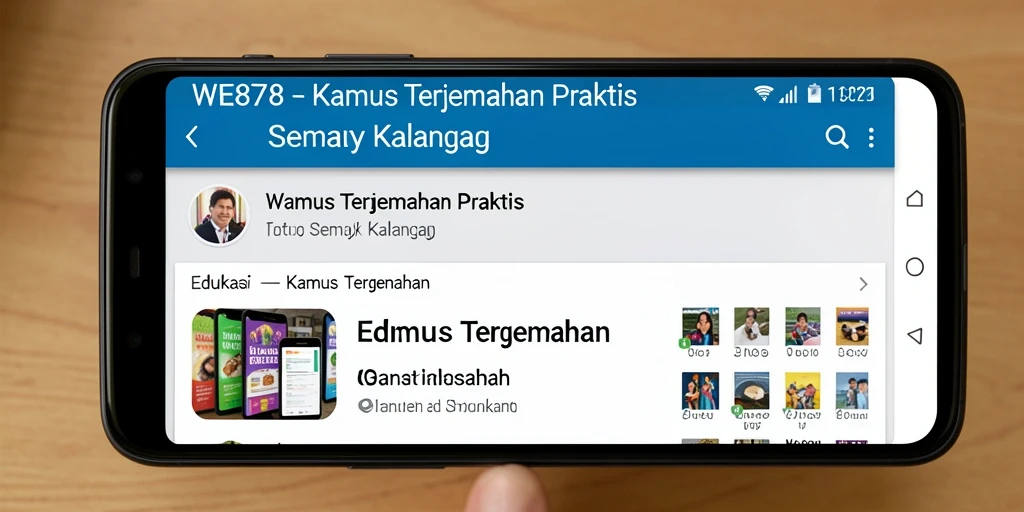 Antarmuka WE878 yang sederhana dan fungsional untuk Kamus Terjemahan.