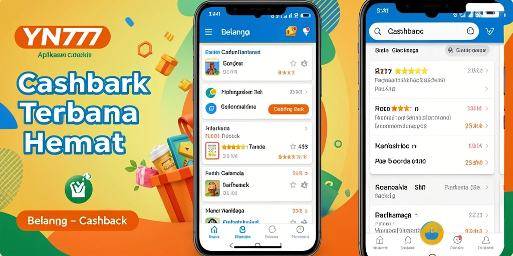Tampilan antarmuka YN777 dengan berbagai penawaran cashback menarik.