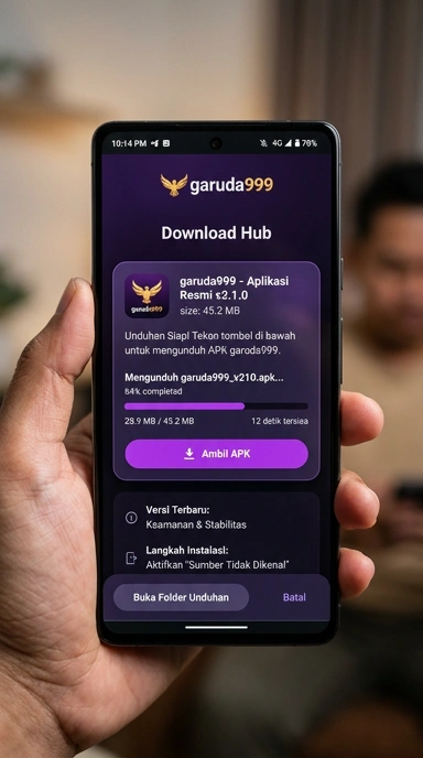 Tampilan halaman APK garuda999