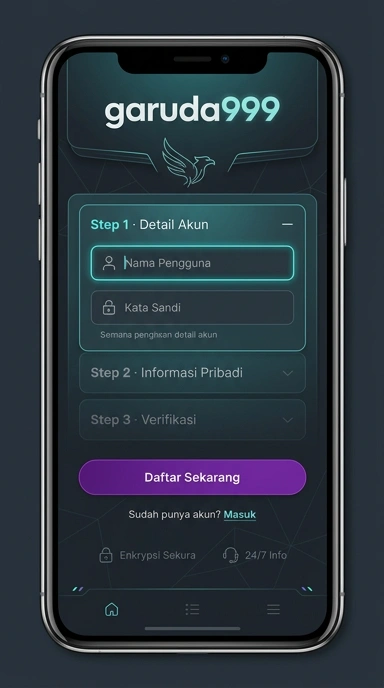 Tampilan halaman daftar garuda999