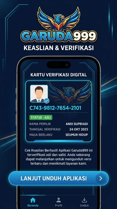 Tampilan kanal resmi garuda999